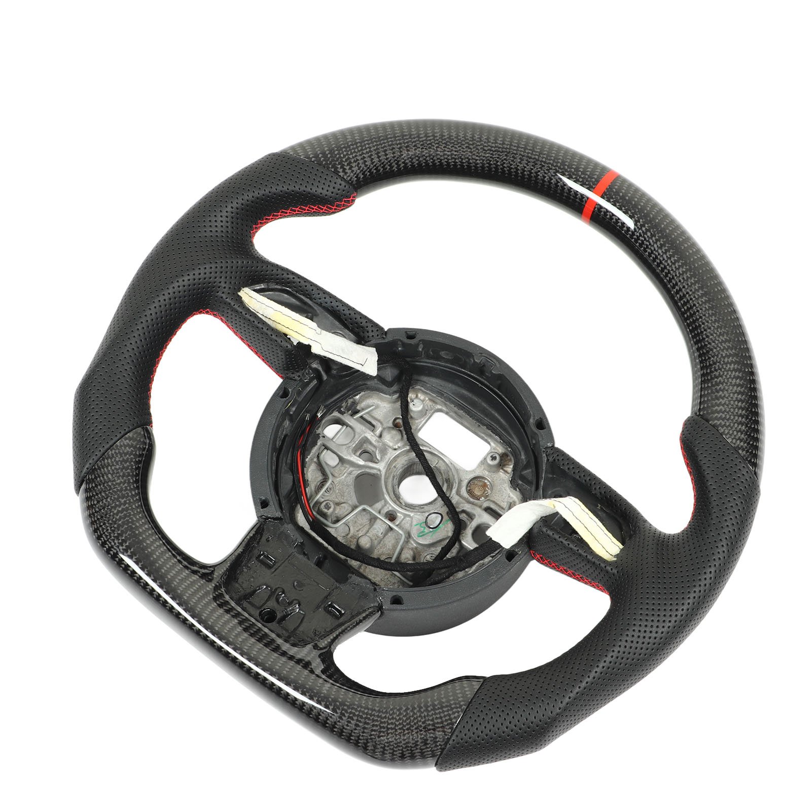 Carbon Fiber Heated Steering Wheel Perforated Leather Steering Wheel for Audi C7 4G A6 A7 S6 S7 2011 to 2018