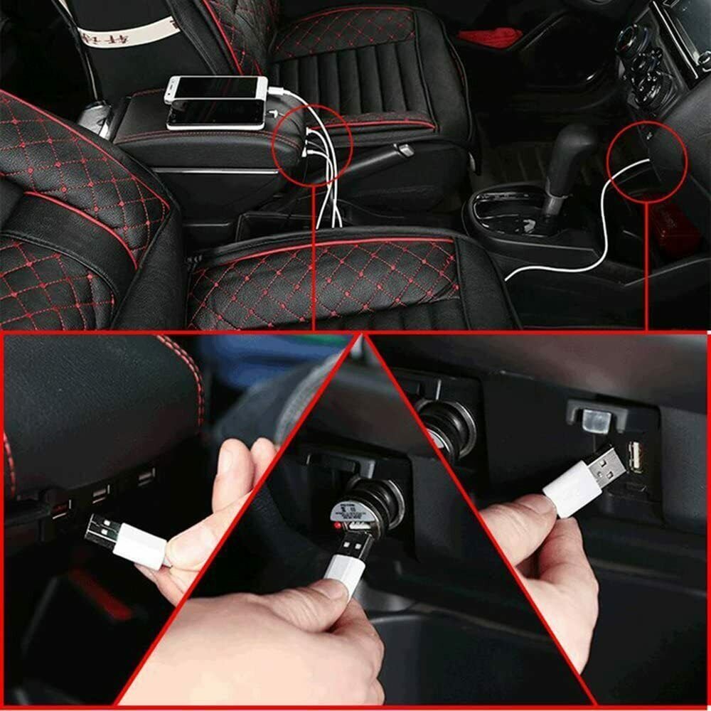 Car Center Console Armrest Box With 7 USB Smart Ports Arm Rest Car Storage Box Console Organizer for KIA K2 RIO 2011-2016