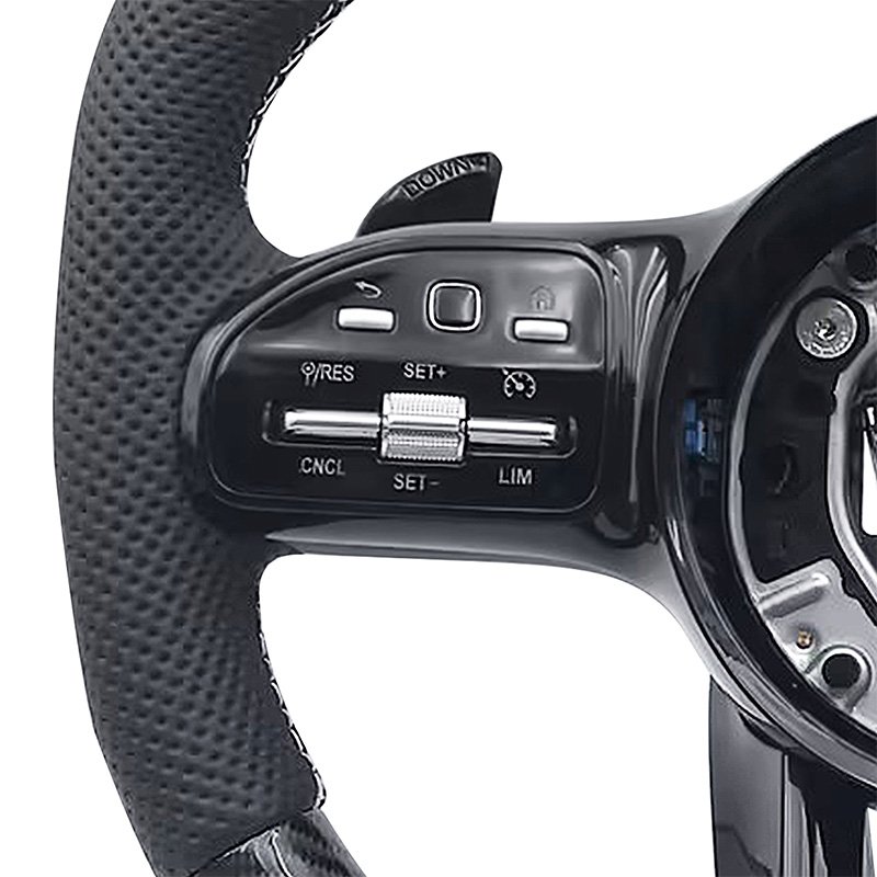 Black carbon fiber gray half hole for Mercedes Benz A GLA B GLB C GLC E GLE CLS ZC-809-T81-F