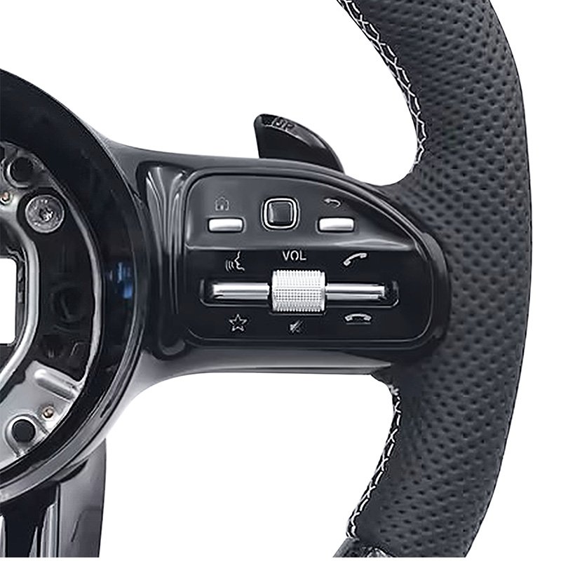 Black carbon fiber gray half hole for Mercedes Benz A GLA B GLB C GLC E GLE CLS ZC-809-T81-F