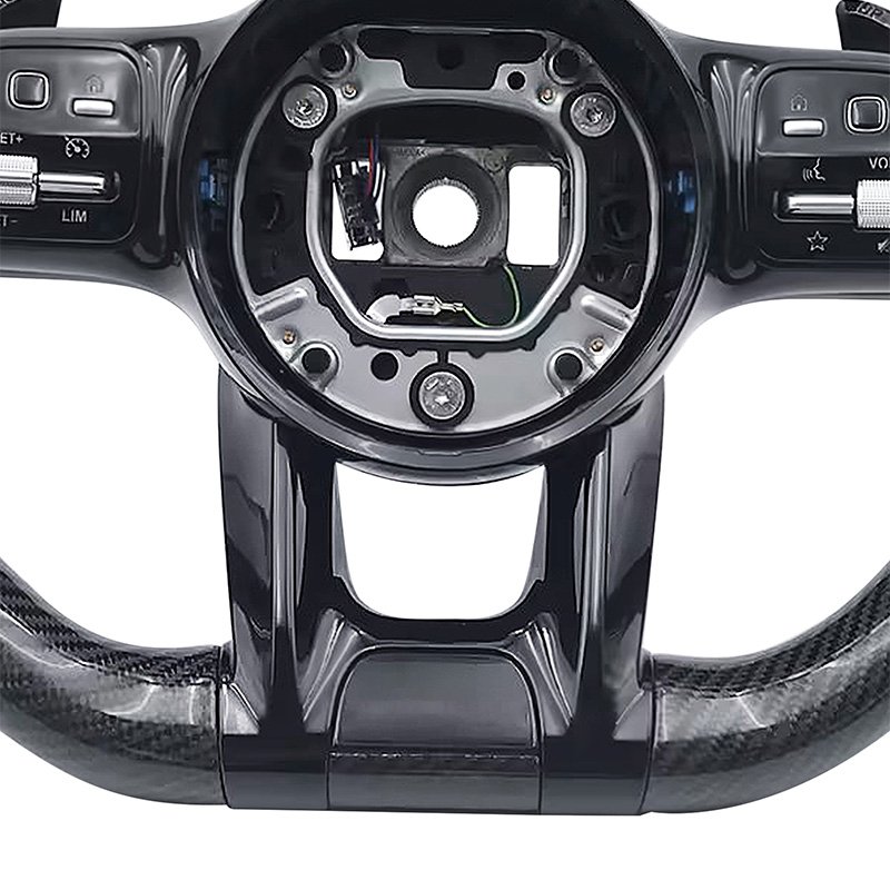 Black carbon fiber gray half hole for Mercedes Benz A GLA B GLB C GLC E GLE CLS ZC-809-T81-F