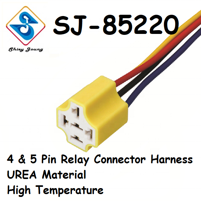 Auto Relay 5 Pin Female Connector Harness Black Connector 5 Way Automotive Relay Connectors