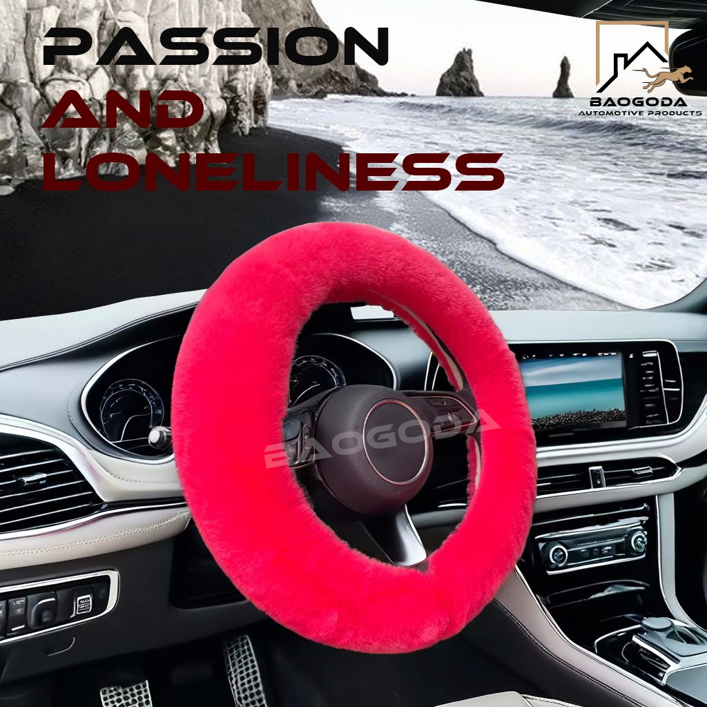 BGD FACTORY Fashionable short-haired winter car steering wheel cover decoration universal girl holiday gift creative gift