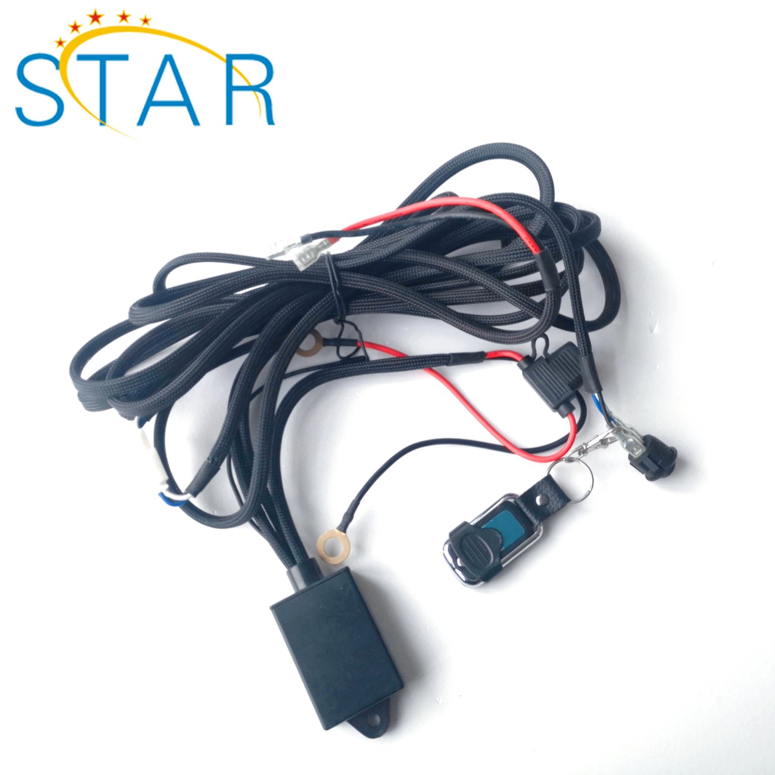 Factory Automotive LED Light Relay Wiring Harness Kit With Remote Control and Switch