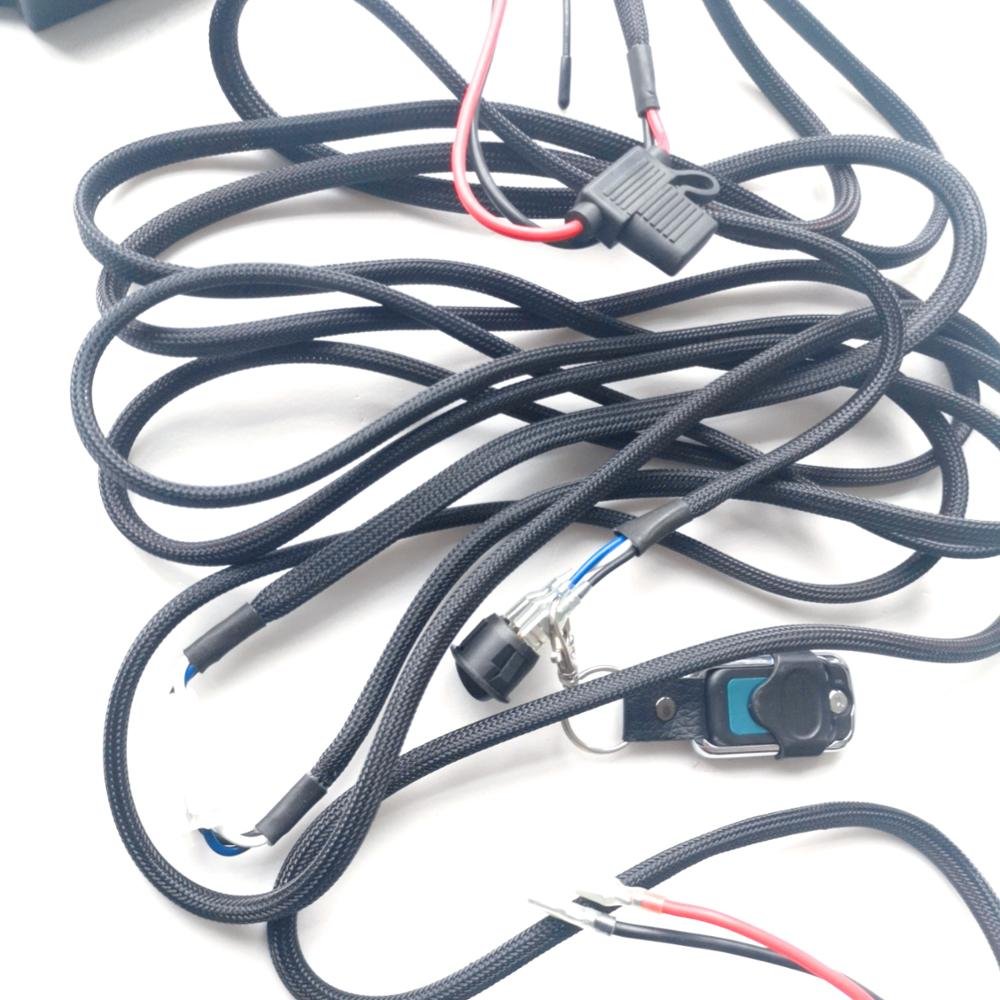 Factory Automotive LED Light Relay Wiring Harness Kit With Remote Control and Switch