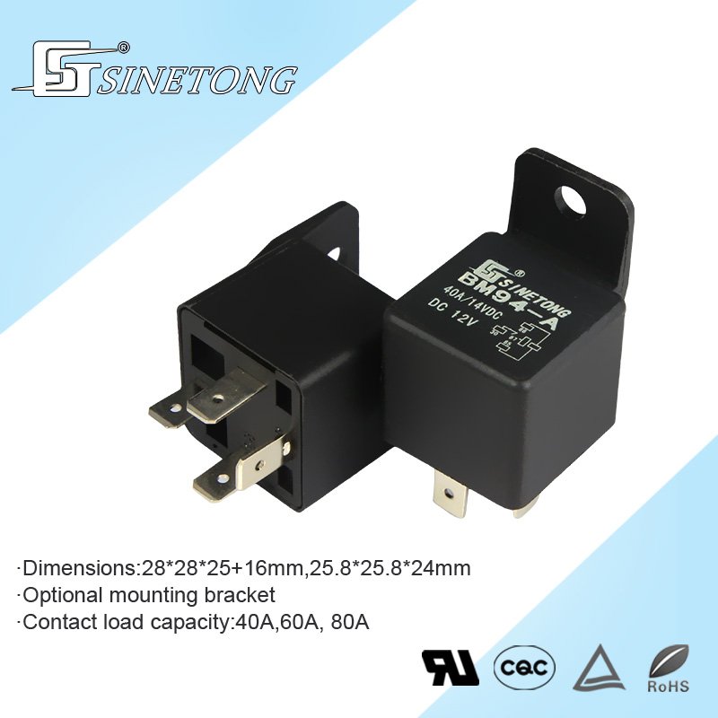 Sinetong BM94-A-H 12V 40Amp Miniature Relays SPDT NO Automobile Electrical Relay for Car Spare Parts