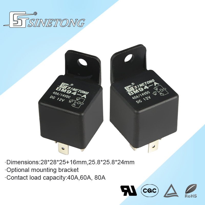 Sinetong BM94-A-H 12V 40Amp Miniature Relays SPDT NO Automobile Electrical Relay for Car Spare Parts
