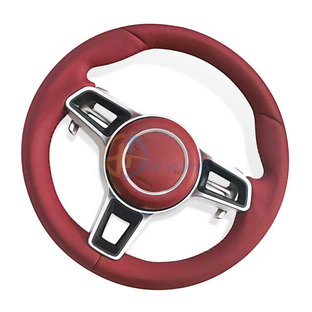 Customized Car Leather Steering Wheel Fit For Porsche Macan Cayenne Cayman 718 911 991 Panamera Upgraded New Style Wheel