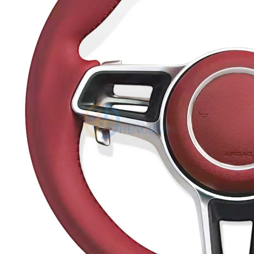 Customized Car Leather Steering Wheel Fit For Porsche Macan Cayenne Cayman 718 911 991 Panamera Upgraded New Style Wheel