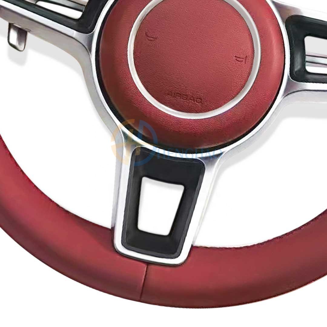 Customized Car Leather Steering Wheel Fit For Porsche Macan Cayenne Cayman 718 911 991 Panamera Upgraded New Style Wheel