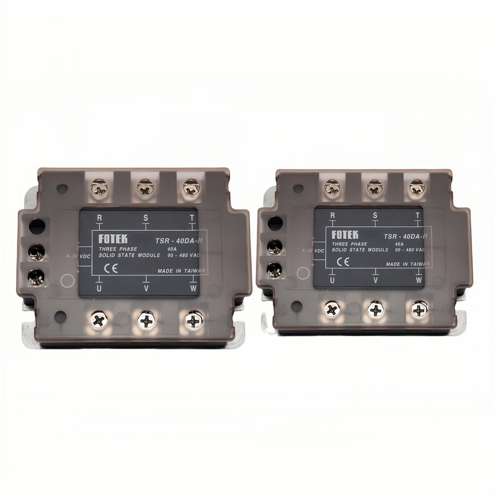 Fotek TSR-40DA-H High Voltage Three-Phase Solid-State Relay Module 25A/40A/50A/75A-H DC Control SSR Auto Protective Use Sealed