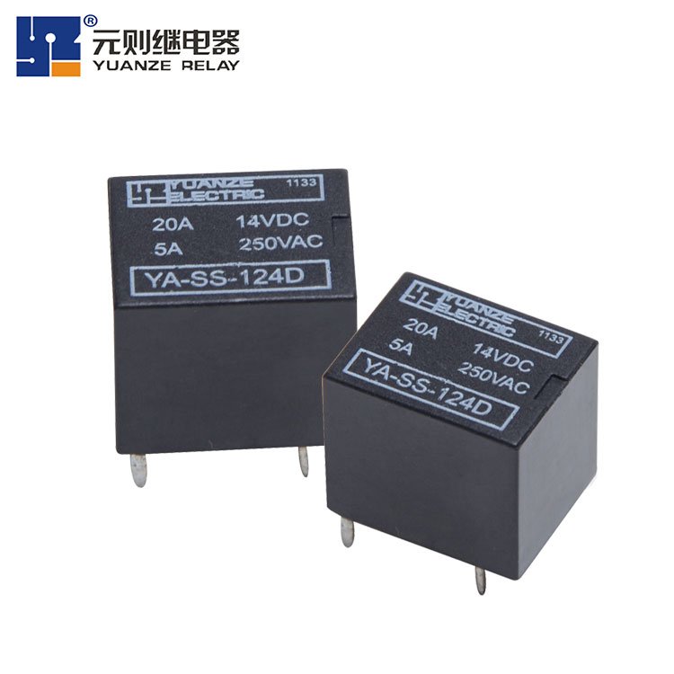 Yuanze YA Auto 12v Relay Waterproof Automotive Relays Load Car Relay HFKW 4pin 5pin T78 20A 14VDC Epoxy Low Power 10 Days 1H/1Z