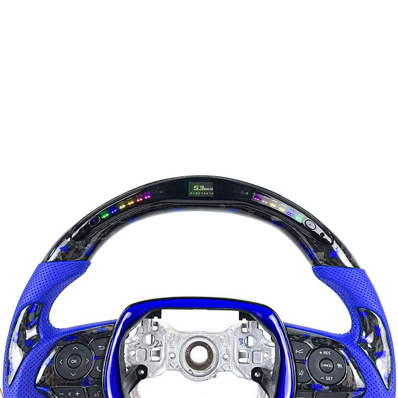Automotive Interior for Toyota Camry Avalon Corolla Custom LED Forged Carbon Fiber Car Steering Wheel for New Models Camry
