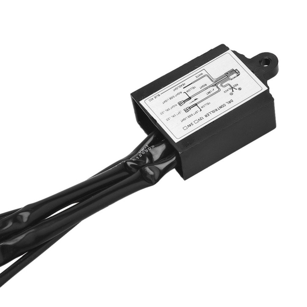 Car DRL Controller Auto LED Daytime Running Light Relay Harness Dimmer On/Off 12-18V with Strobe & Dimming Function