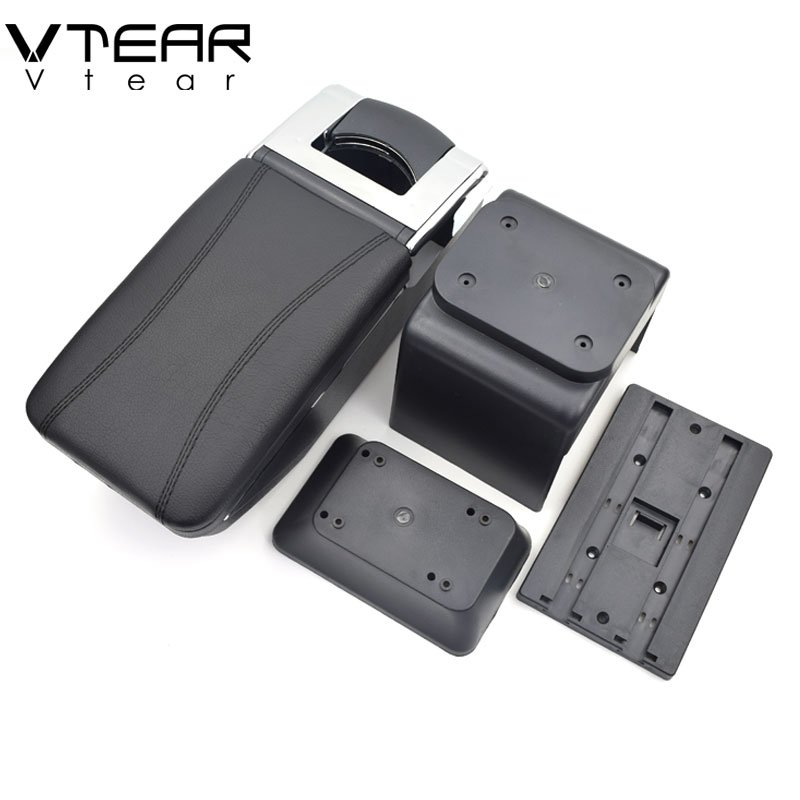 Vtear Armrest Interior Center Console Storage Box Arm Rest Car-Styling Decoration Accessories Parts Organizer for Peugeot 307