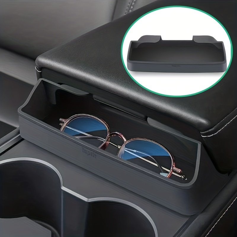 Upgrade Hidden Storage Box Center Console Organizer Interior Accessory Car Glasses Pocket for Tesla Model 3 Model Y