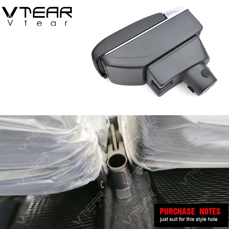 Vtear for mitsubishi Attrage Mirage Armrest USB Charging Heighten Double Layer Central Content Storage Box Arm Rest Accessories