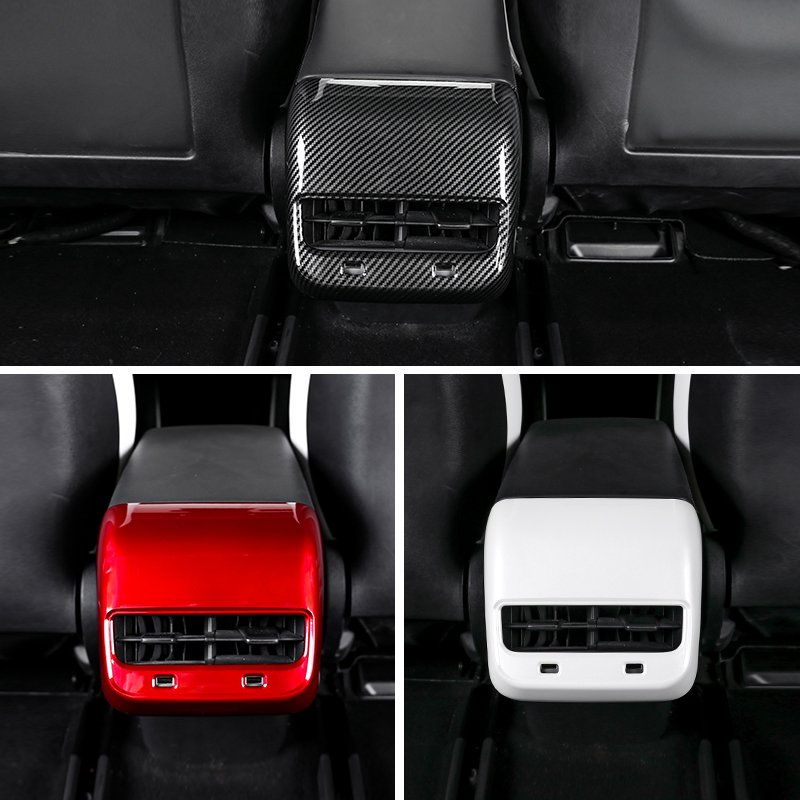 Rear Air Condition Outlet Vent Cover for Tesla Model 3 Cars Accessories After Outlet Interior Trims ABS Air Condition Cover