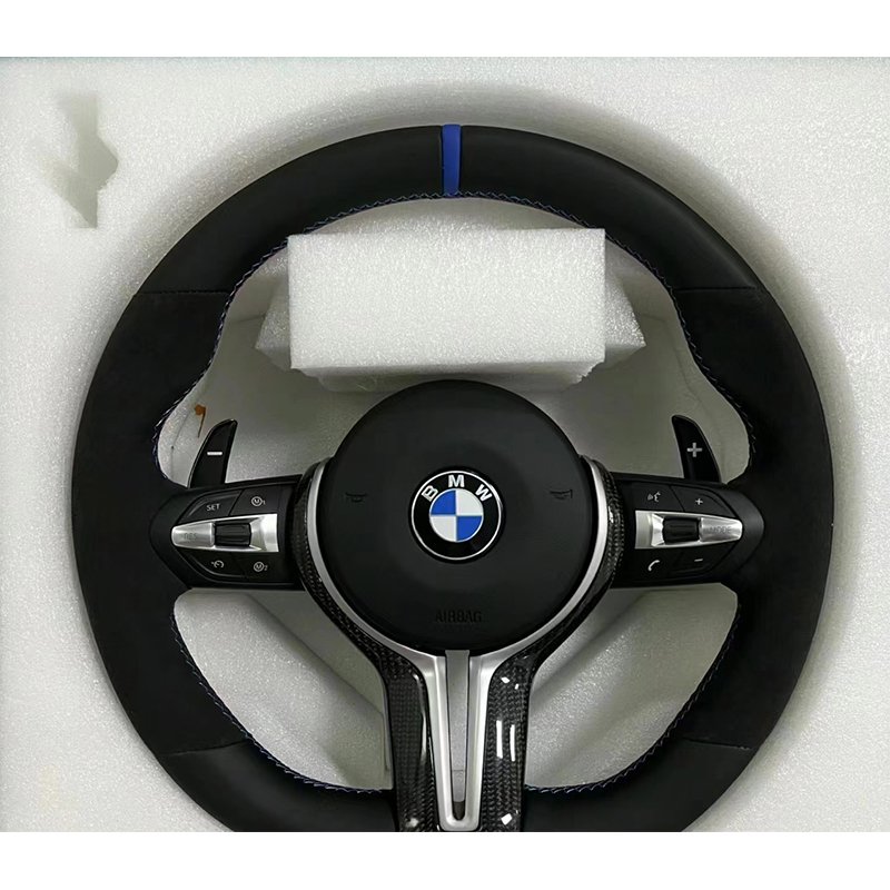 Custom Leather Auto Car Steering Wheel for BMW M3 M5 M6 F01 F02 F03 F04 F06 F07 F10 F11 F12 F15 F16 F18 F20 F25 F26 F30 F32 E60