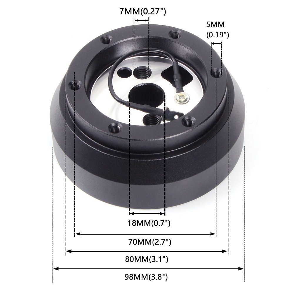 Car Steering Wheel Hub Adapter Boss Kit 170H for Chevy Dodge Jeep Wrangler S-15 CJ 5/6/7 Pontiac Fiero GMC Suburban