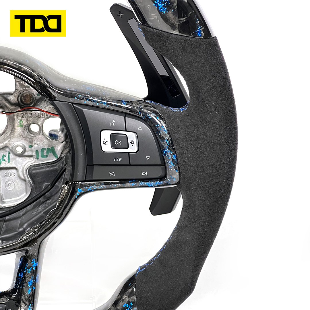 Carbon Fiber galaxy pro LED Customized Steering Wheel core with trim for Volkswagen VW Golf 7 GTI Golf R MK7 VW Polo Scirocco
