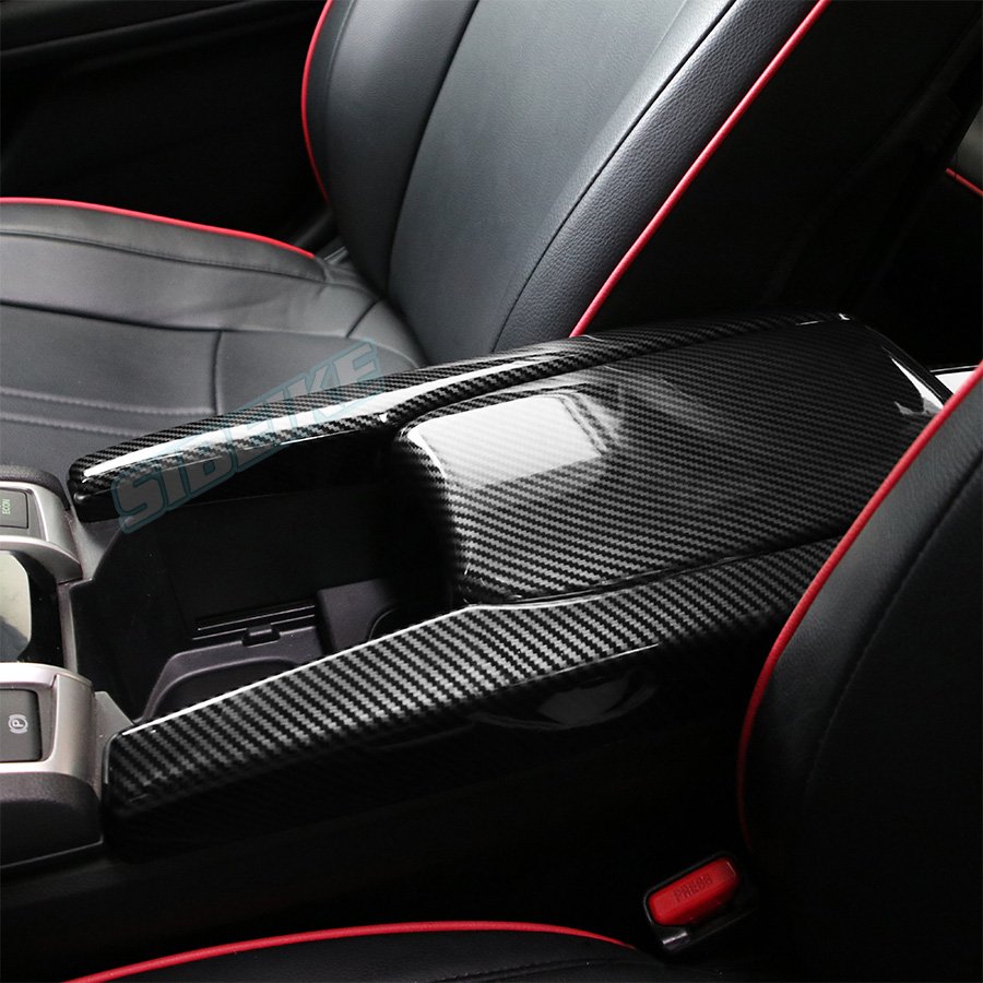 Automotive Carbon Fiber Interior Central Armrest Box Protection for Honda Civic 10Th