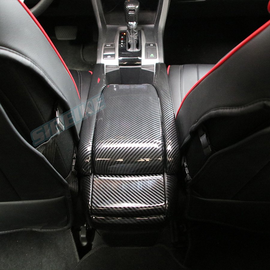 Automotive Carbon Fiber Interior Central Armrest Box Protection for Honda Civic 10Th