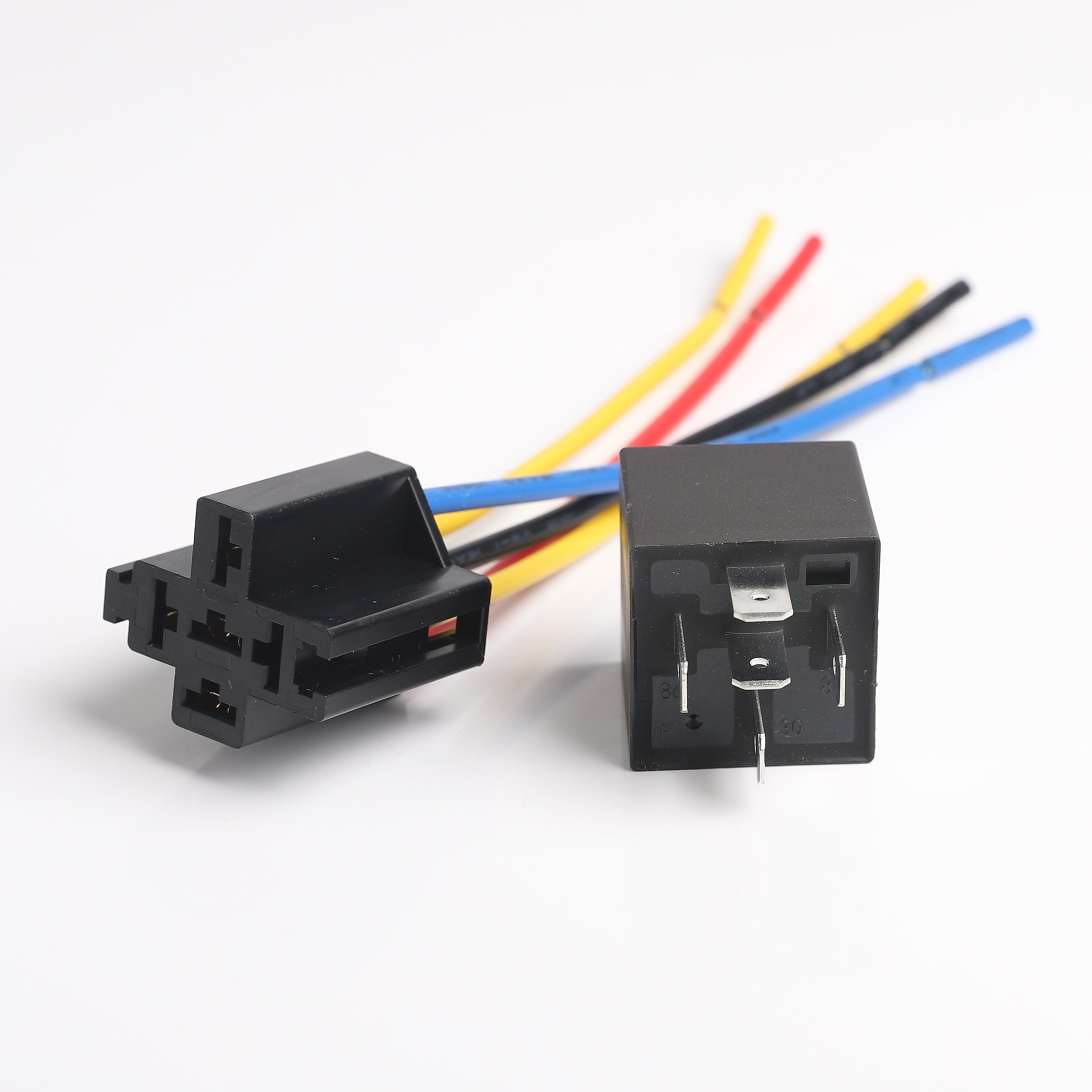 Factory Waterproof JD1914 Mini Automotive Relay 5 Pin 5 Wires Harness Auto Relay Universal 40A/60A/80A Car Relays