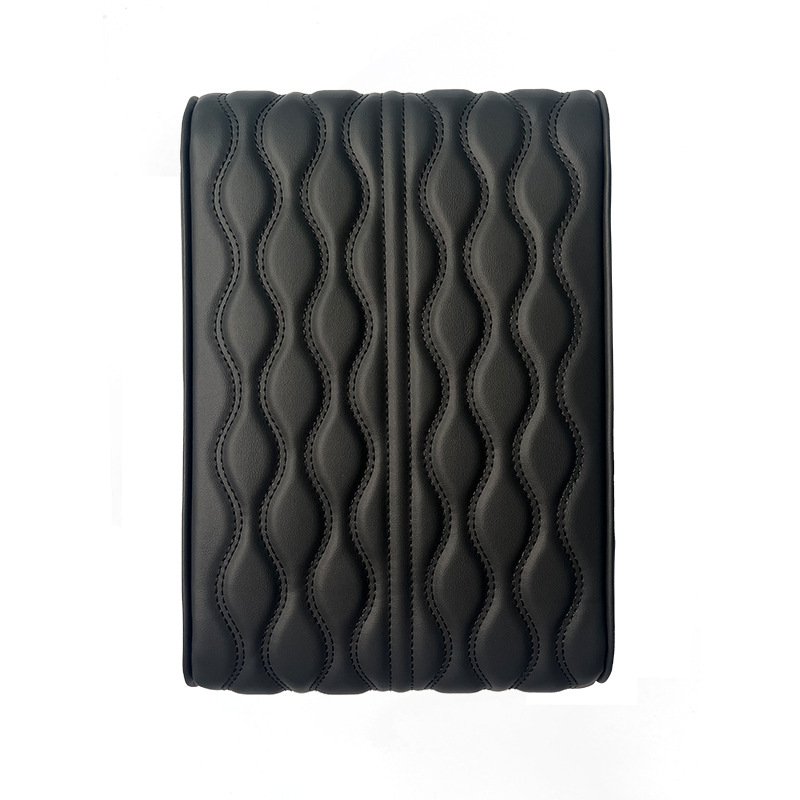 PU Leather Car Armrest Box Mat Memory Foam Armrest Seat Protective Pad for Universal Central Armrest Console Cover Cushion
