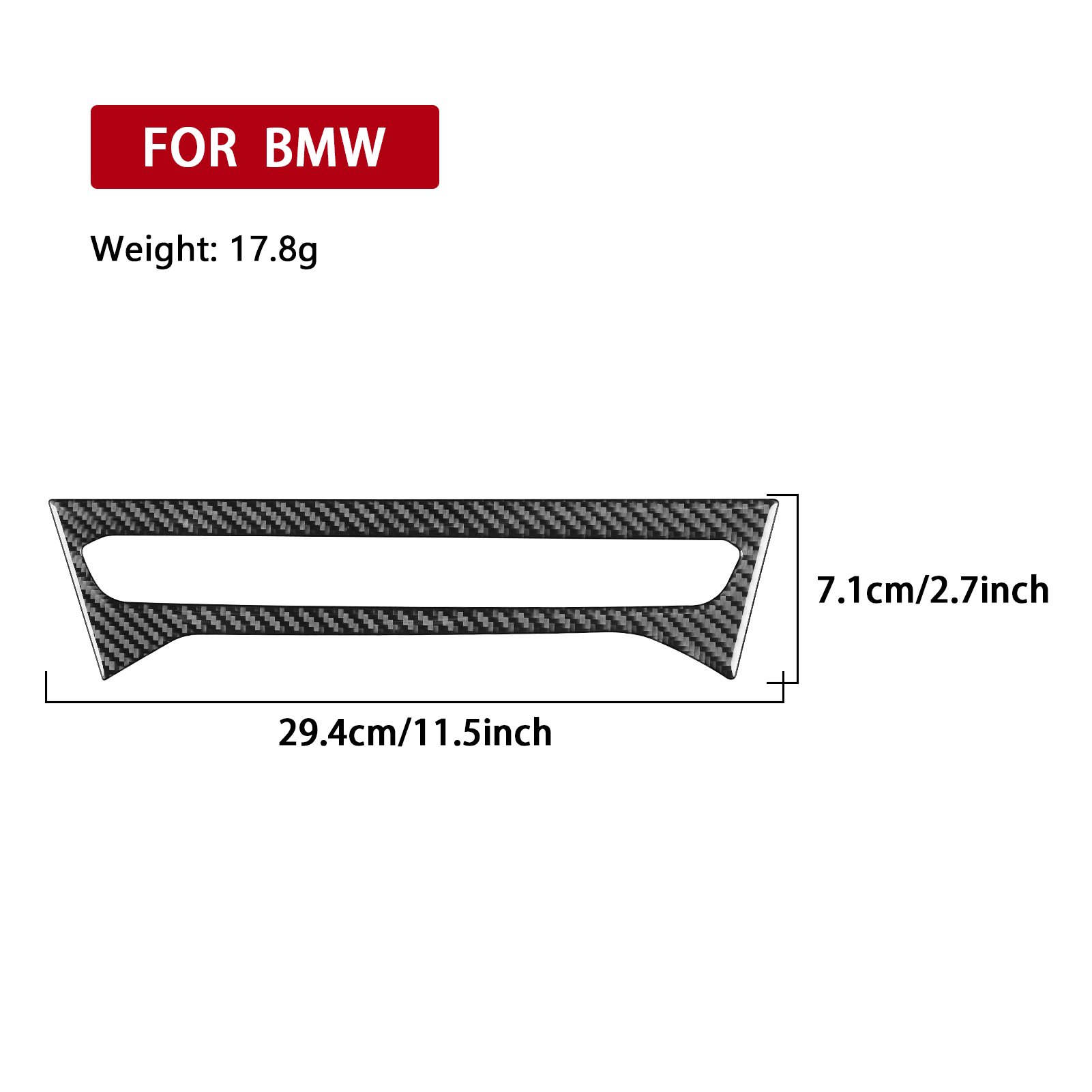 Fit for BMW 8Series 2019-2023 Central Control CD Switch Panel Cover Carbon Fiber Trim
