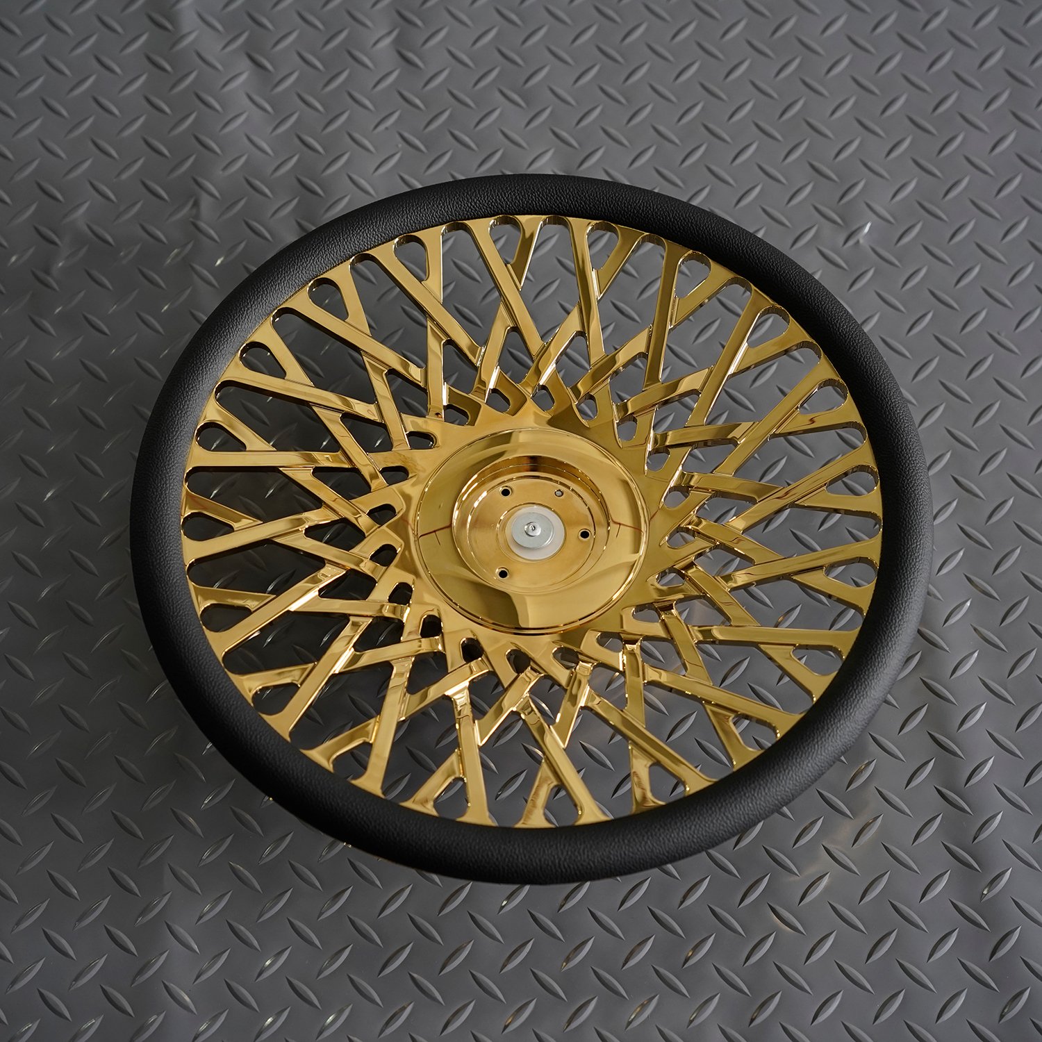 Customize Logo 14 Inch 15 Inch Chromed Steering Wheel Custom Shape Car Steer Wheel