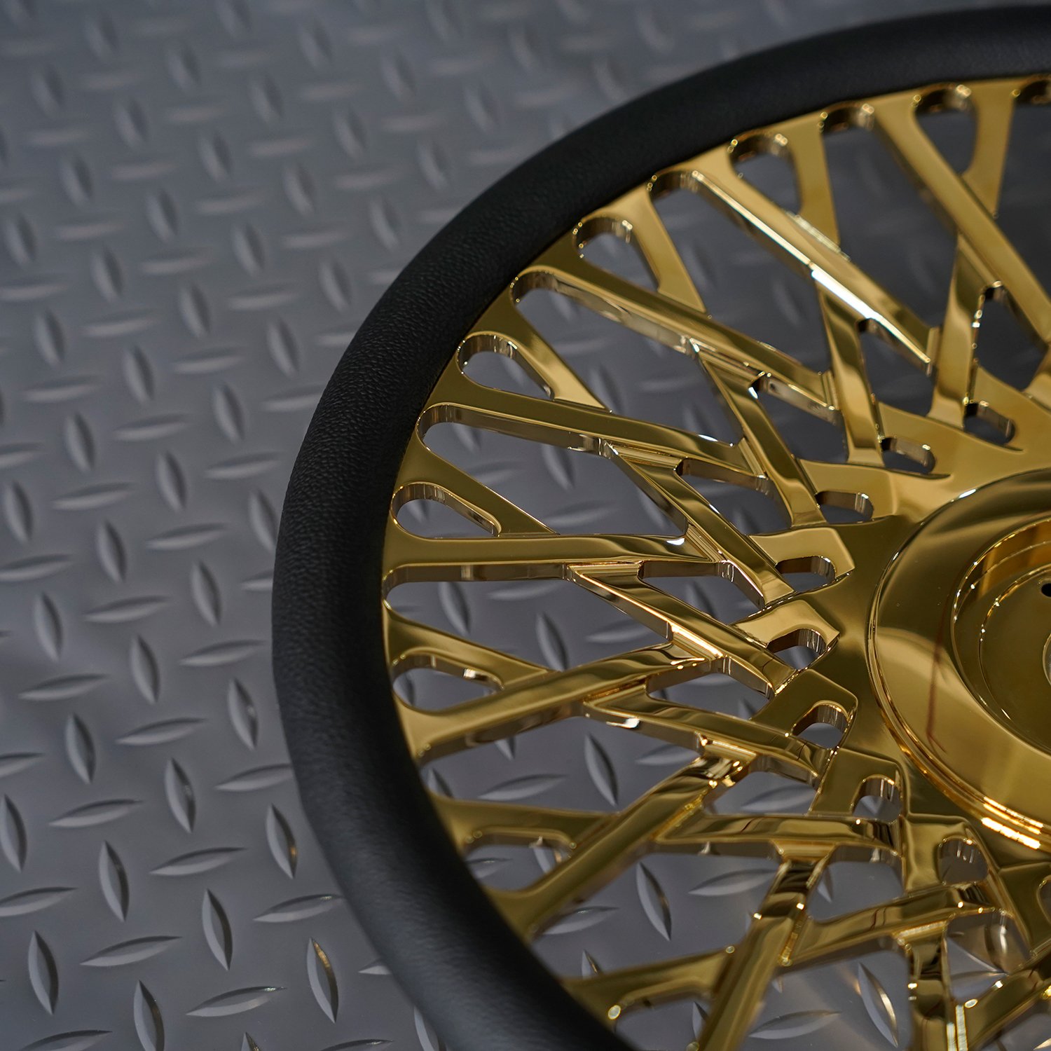 Customize Logo 14 Inch 15 Inch Chromed Steering Wheel Custom Shape Car Steer Wheel