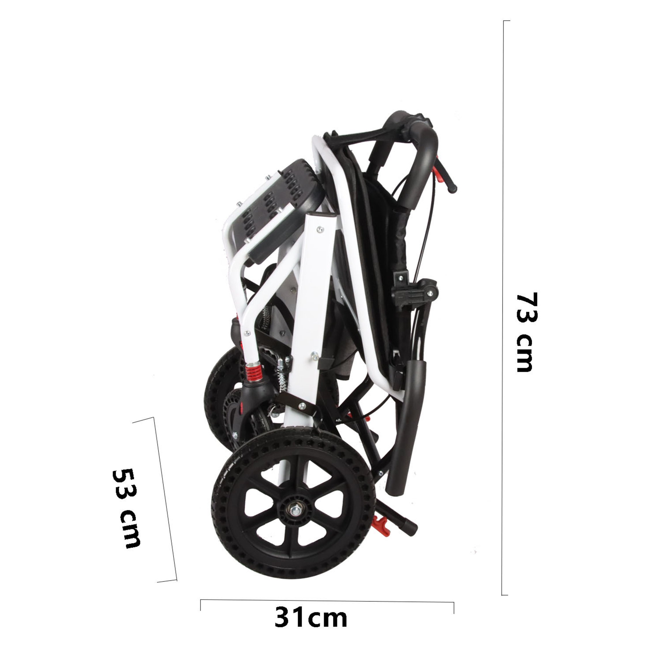 Nursing Home Outdoor Adult Travelling Using Portable Aluminum Ultralight 12 Inch Rear Wheel Wheelchair