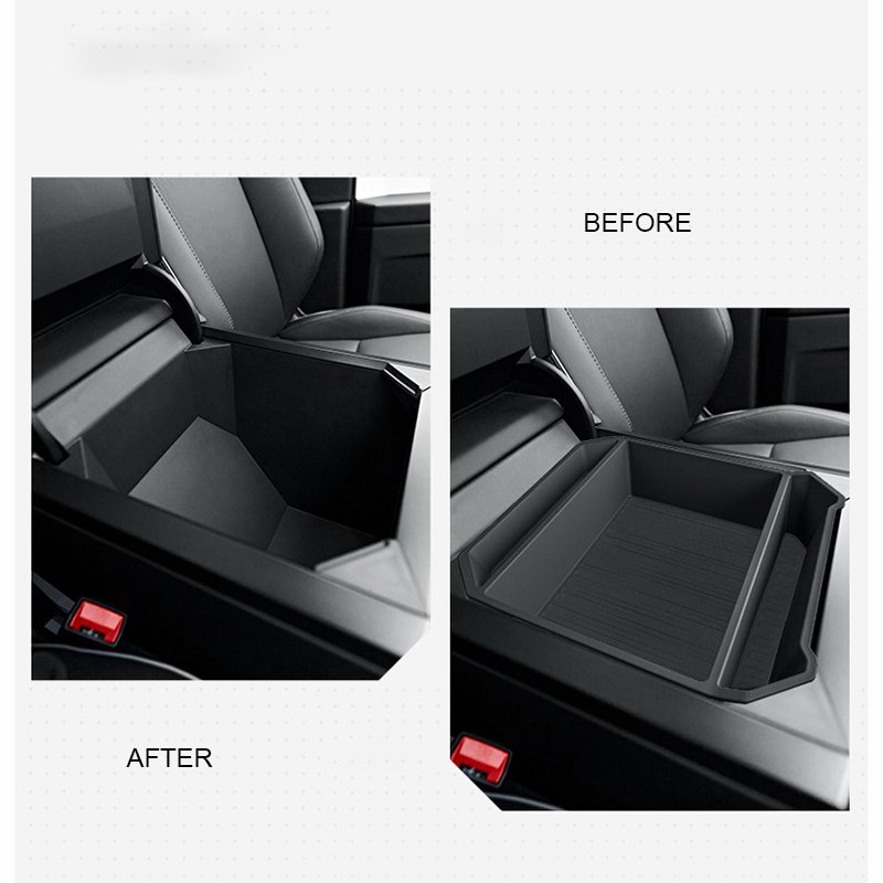 Center Console Organizer for Tesla Cybertruck 2024 ABS Console Tray Insert Storage Box for Cybertruck Accessories