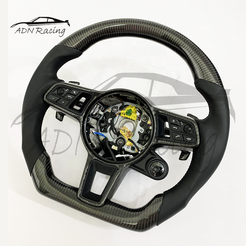 For PORSCHE Macan Panamera Cayenne 991 918 997 718 Carbon Fiber Steering Wheel 2015-2018