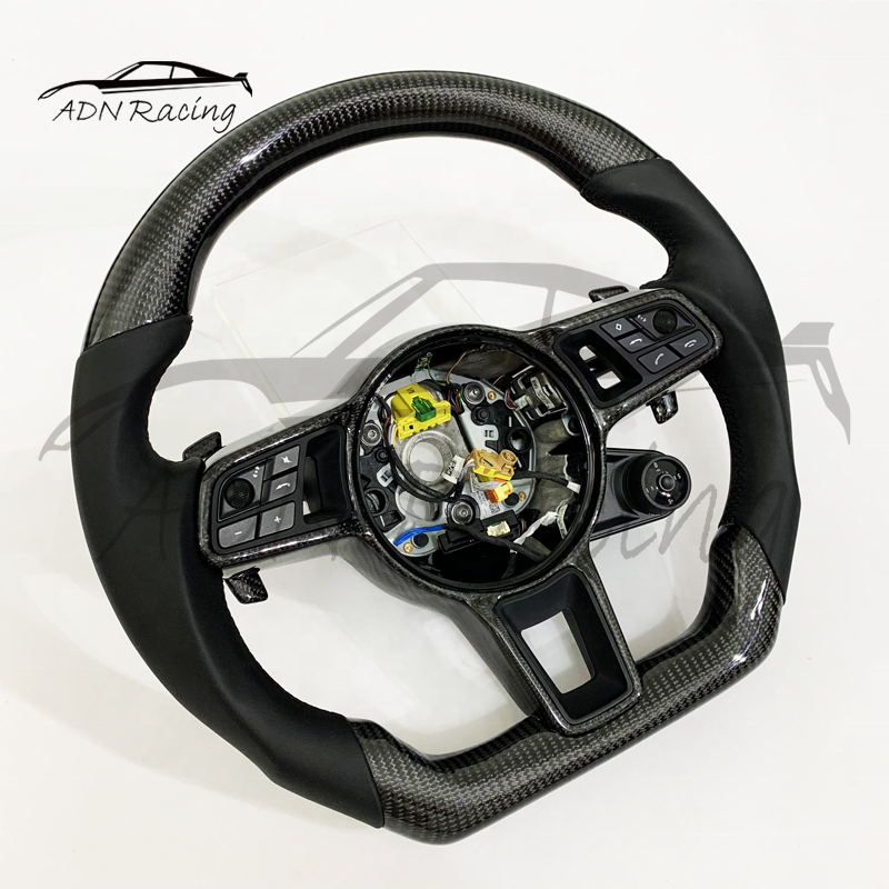 For PORSCHE Macan Panamera Cayenne 991 918 997 718 Carbon Fiber Steering Wheel 2015-2018