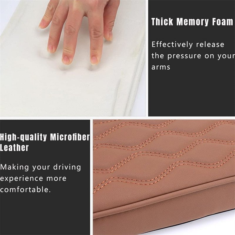 Universal Waterproof Arm Rest Protector Armrest Box Cushion Pad Leather Car Center Console Cover