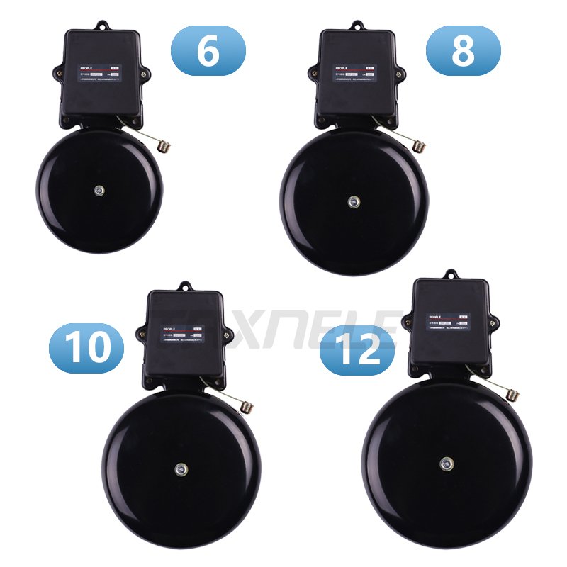 Electric Bell 220V Factory School Ring Time Bell 6 8 10 12 Inch Recess Ring Automatic Bell
