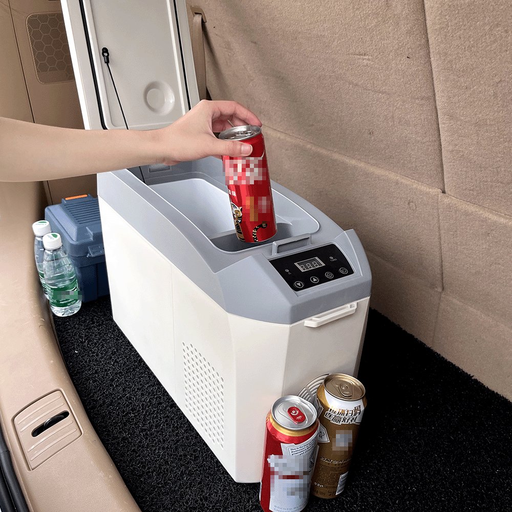 Wholesale Armrest Box Cooler Refrigerator 16.5L Mini Car Fridge Portable Freezer With LED Control Panel