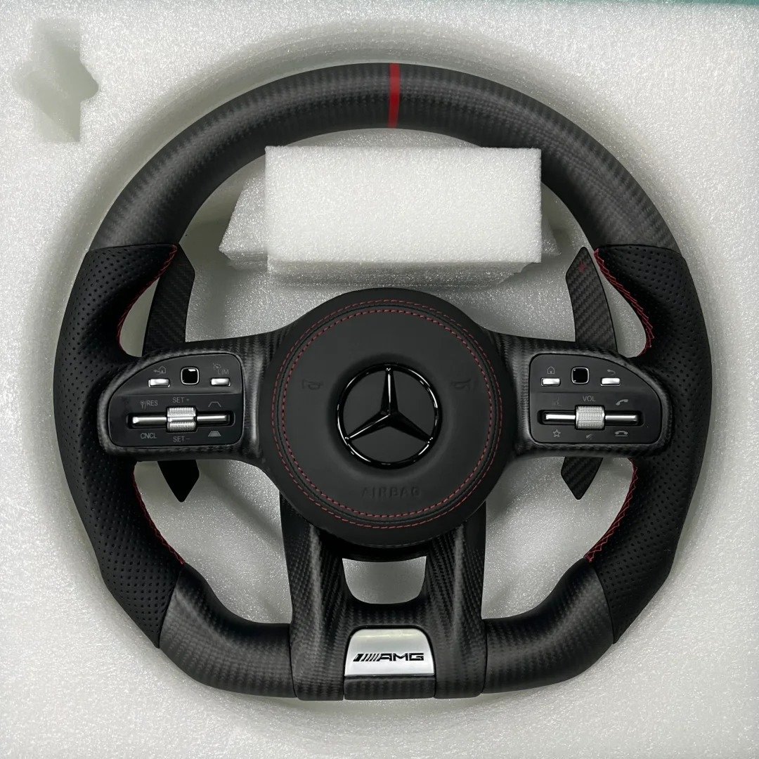 Customized Car Steering Wheel For Mercedes Benz C-Class E-Class S-Class G-Class W204 W213 W463 W166 W205 Leather Steering Wheel