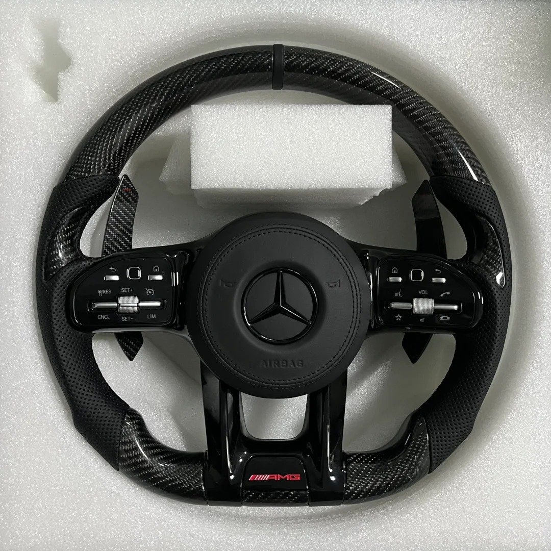 Customized Car Steering Wheel For Mercedes Benz C-Class E-Class S-Class G-Class W204 W213 W463 W166 W205 Leather Steering Wheel