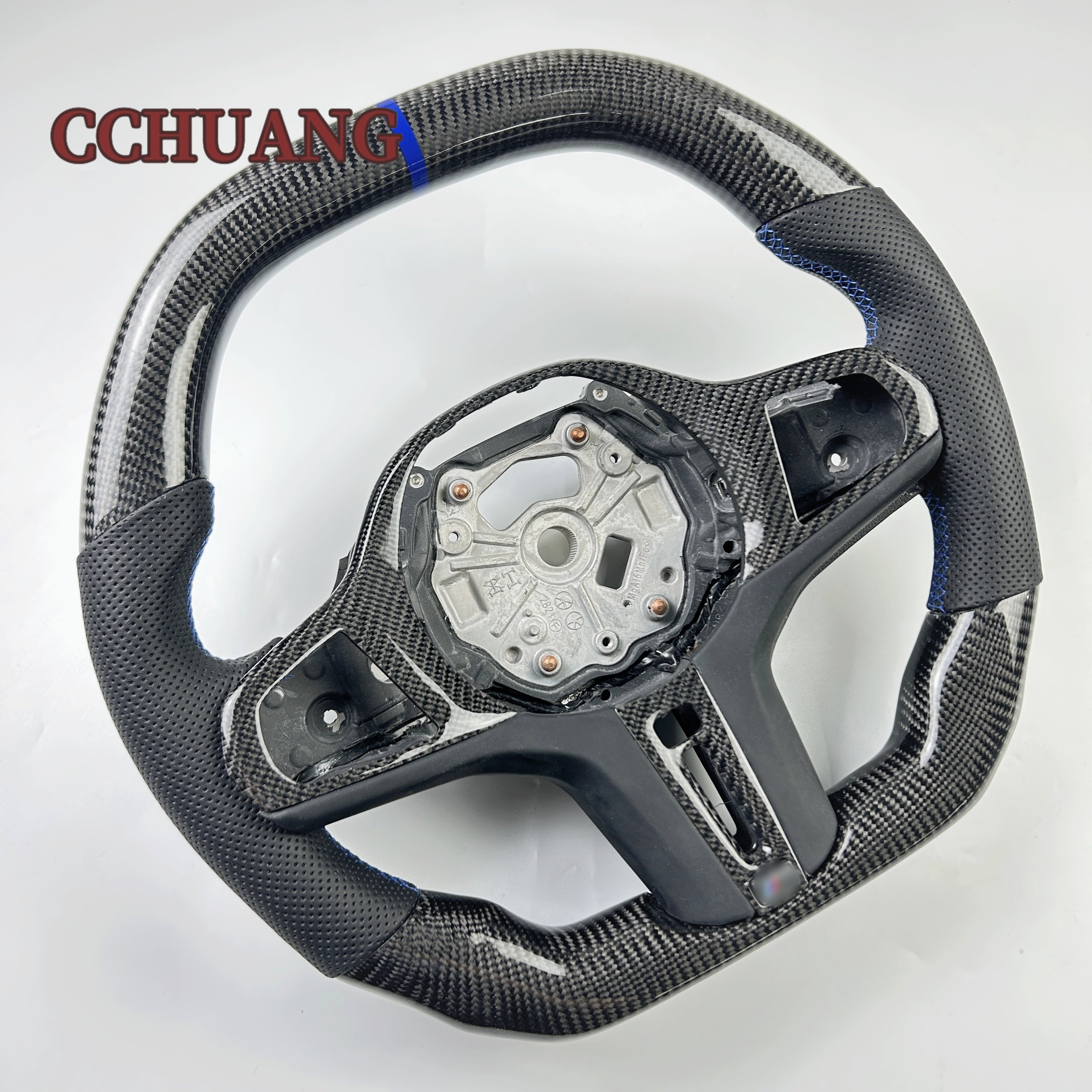 Factory custom auto parts LED performance carbon fiber steering wheel for BMW 3 Series G20 G28 M340i 5 Series G30 530I 540I