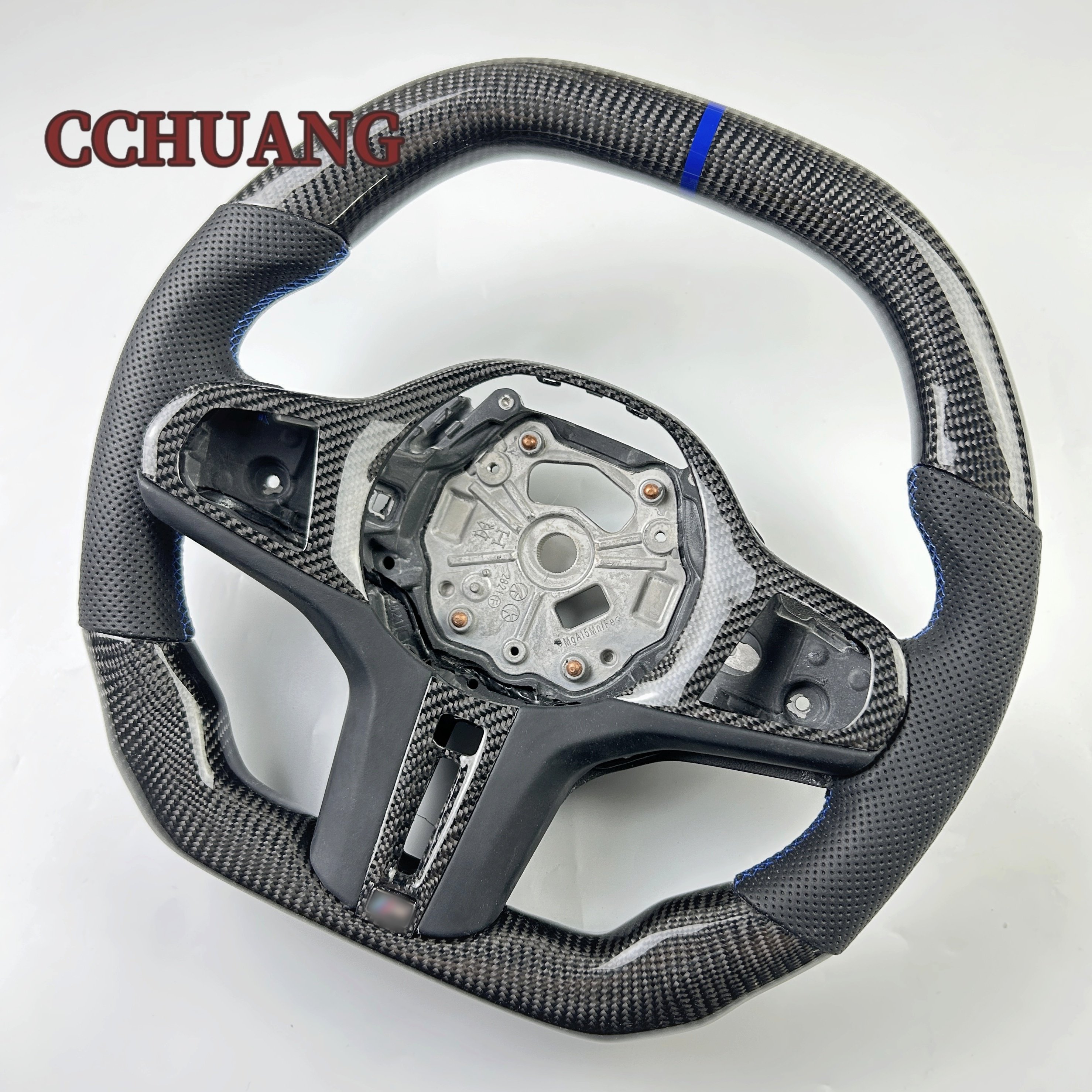 Factory custom auto parts LED performance carbon fiber steering wheel for BMW 3 Series G20 G28 M340i 5 Series G30 530I 540I