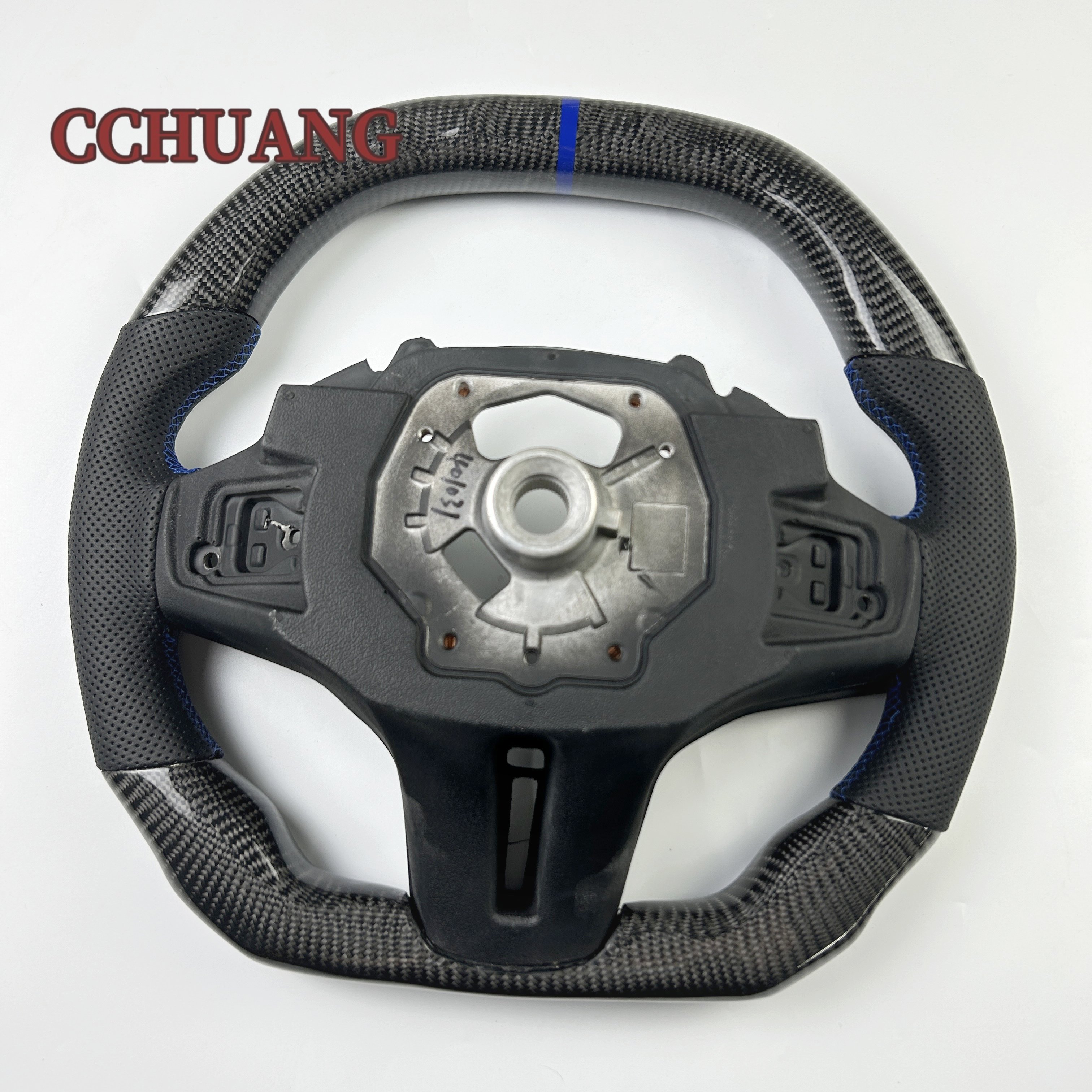 Factory custom auto parts LED performance carbon fiber steering wheel for BMW 3 Series G20 G28 M340i 5 Series G30 530I 540I