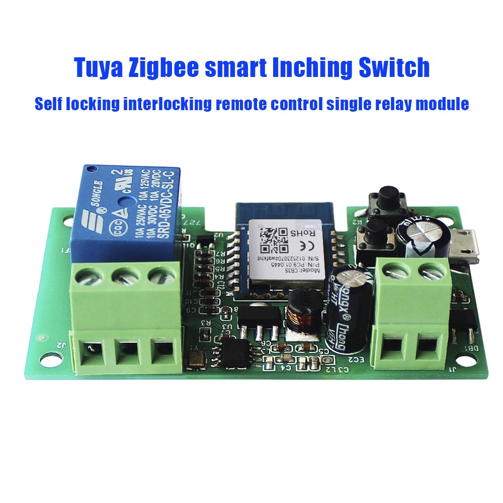 1CH RF Smart Switch 12V 24V 7-32V AC DC WIFI Tuya Remote Control 433 Light Switch 10A Relay Self-locking Interlock Inching