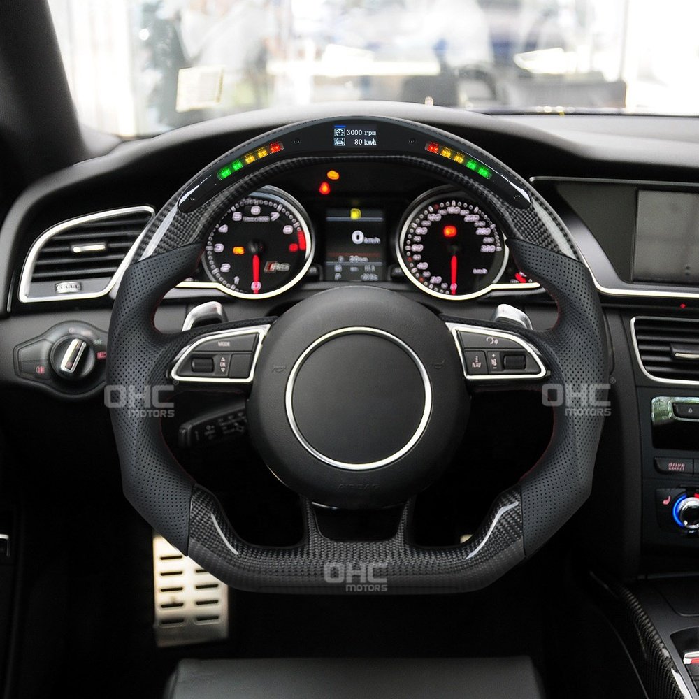 USA Warehouse In Stock Led Carbon Fiber Rs3 8v Steering Wheel For 2013 2015 2016 Rs4 Rs5 Rs6 Rs7 S4 S5 Audi Rs 3 Steering Wheel