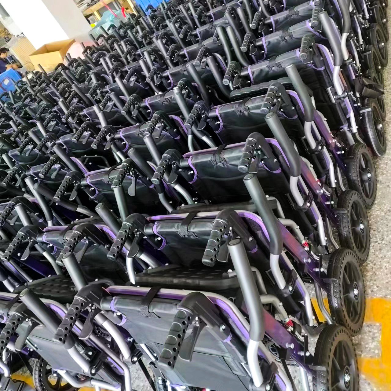 Factory Selling 12 Inch Lightweight Portable Aluminum Manual Wheelchairs for Elderly Senior with Shock Absorber