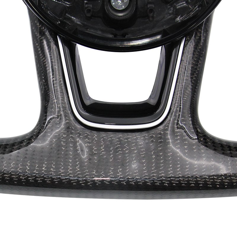 For Audi A4 2008-2023 silver carbon fiber leather steering wheel ZC-A4-T2