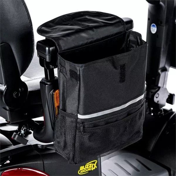 New Black Armrest Rear Bag for Auxiliary Scooters for Mobility Scooter or Wheelchair
