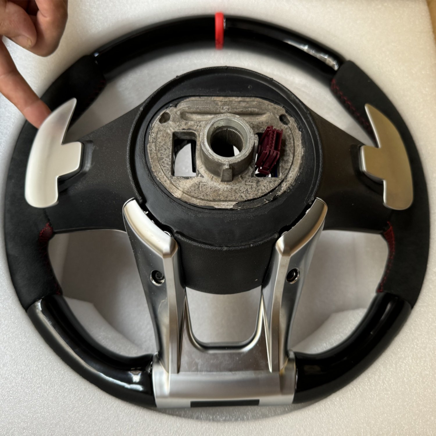 High quality customized steering wheel for Mercedes Benz G63 G500 W464 black wood steering wheel